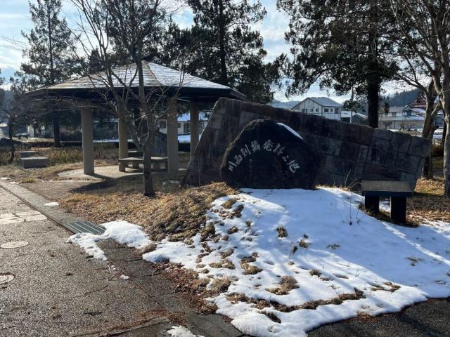 奥州市衣里・泉ヶ城コース川西剣舞発祥地.JPG